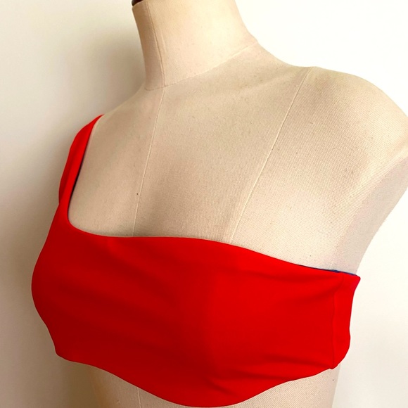 Solid & Striped Isabeli One Shoulder Reversible Bikini Top L - Picture 3 of 9